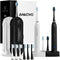 ANKOVO Dual Handle Ultra Whitening 40,000 VPM Wireless Charging Electric ToothBrushes - 3 Modes with Smart Timers - 10 Dupont Brush Heads & 2 Travel Cases Included